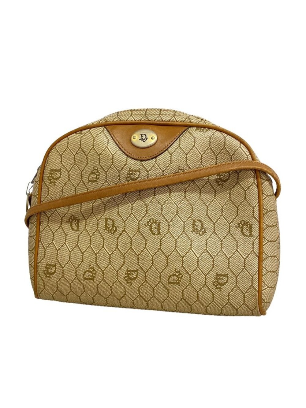 Dior Shoulder Bag Honeycomb Beige Gold
